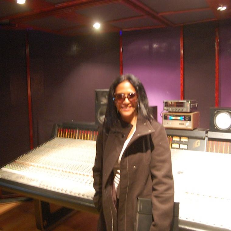 Sheila E. at Orbit Audio, a Seattle recording studio